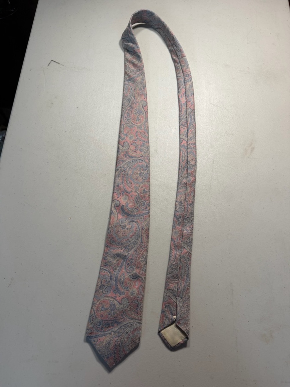 Pierre Cardin Pink and Gray Paisley Tie